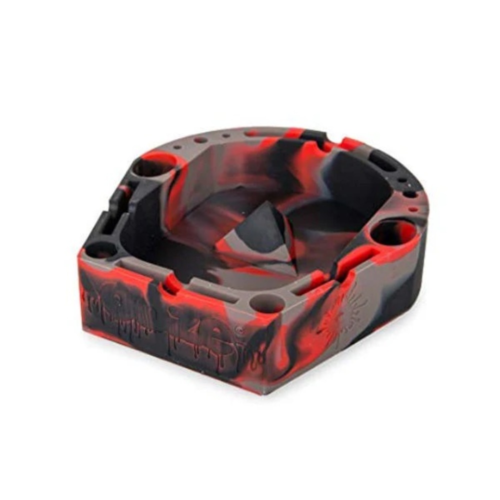OOZE Red & Black Silicone Pinch Tray Ashtray